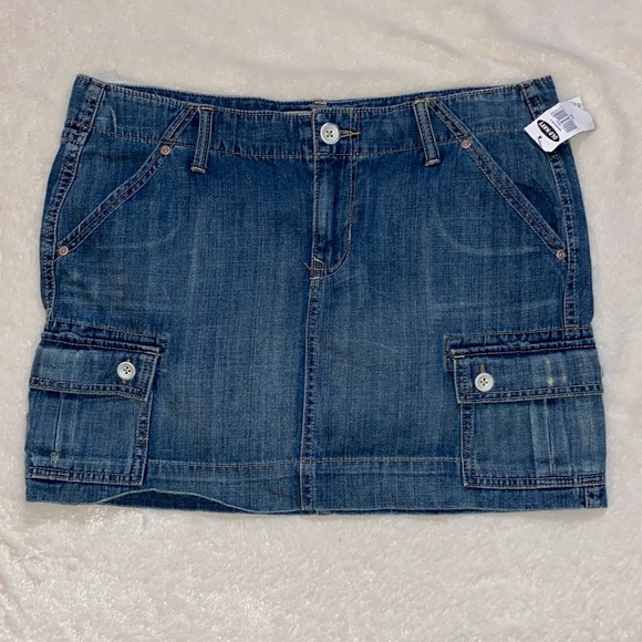 Old Navy Dresses & Skirts - Old Navy ultra low waist denim skirt jean skirt size 12 New with tags.